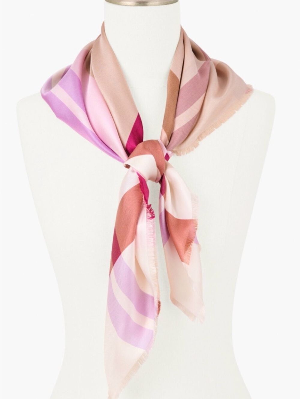 Talbots Echo Plaid Silk Square Scarf